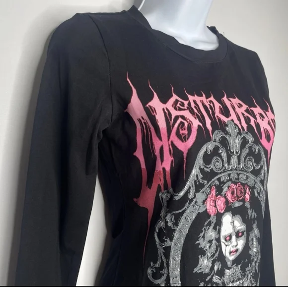 NWT Dolls Kill Distorted Reflections XXS Long Sleeved Top Tshirt!! - Picture 4 of 12